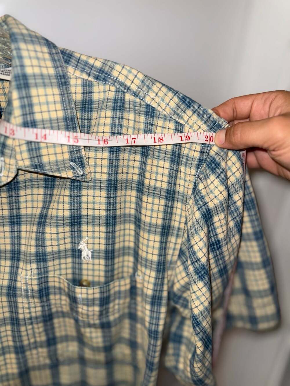 Vintage 90s Polo Ralph Lauren Vintage Plaid Short Sleeve Button-Down Shirt - Picture 6 of 8